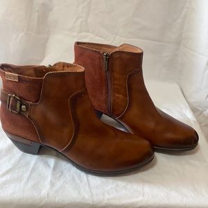 pikolinos Briwn leather wedge booties Size 41 or 9 USA